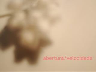 abertura/velocidade 