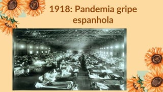 1918: Pandemia gripe
espanhola
 