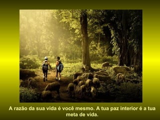 A razão da sua vida é você mesmo. A tua paz interior é a tua meta de vida. 