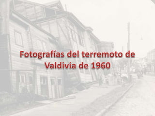 Fotografias del terremoto de valdivia de 1960