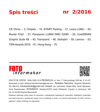 Spis treści nr  2/2016
 