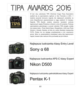 TIPA AWARDS 2016
 
