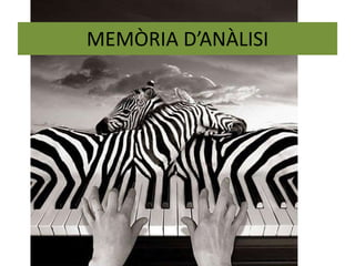 MEMÒRIA D’ANÀLISI
 