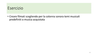La scansione delle vecchie foto
• La app Google Scan permette la scansione di vecchie foto e loro
successiva memorizzazione in Galleria (Android) o Foto (iOS) per il
loro caricamento automatico su Google foto
30
 