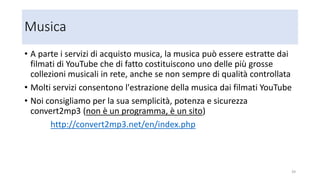Esercizio
• Spiega la differenza tra una app e un browser
• Spiega la differenza tra un album e una cartella
39
 