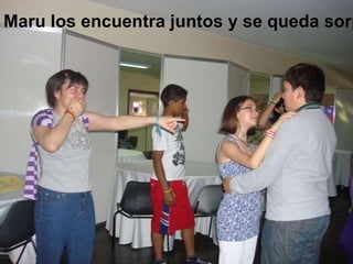 Maru los encuentra juntos y se queda sorprendida ante la situación 