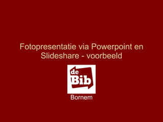 Fotopresentatie via Powerpoint en Slideshare - voorbeeld Bornem 