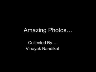 Amazing Photos… Collected By… Vinayak Nandikal 