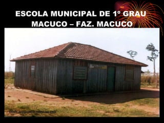 ESCOLA MUNICIPAL DE 1º GRAU  MACUCO – FAZ. MACUCO 
