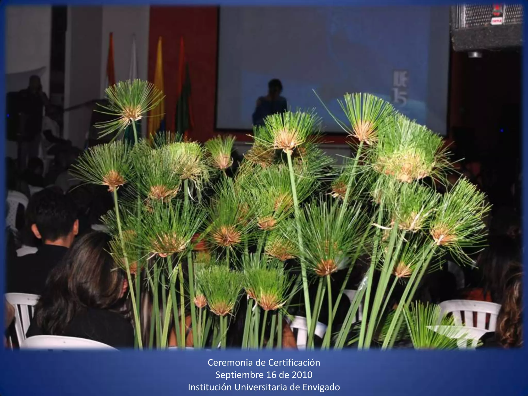 Ceremonia de CertificaciónSeptiembre 16 de 2010 Institución Universitaria de Envigado 