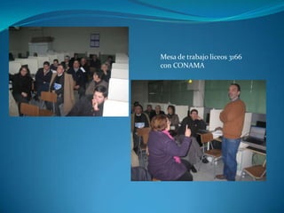 Mesa de trabajo liceos 3166 con CONAMA