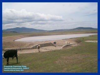 Zimapantongo, Chapantongo, HidalgoCapacidad de almacenamiento:  26,000 m3Inversión (miles de Pesos): 100.0