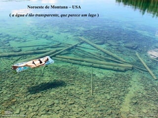 Noroeste de Montana – USA (  a água é tão transparente, que parece um lago  ) 