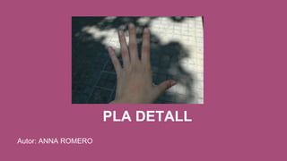 PLA DETALL
Autor: ANNA ROMERO
 