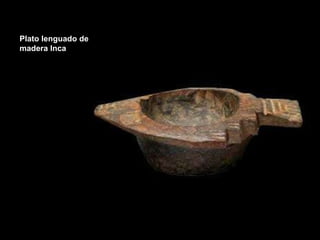 Plato lenguado de madera Inca  
