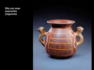 Olla con asas zoomorfas (Jaguares) 