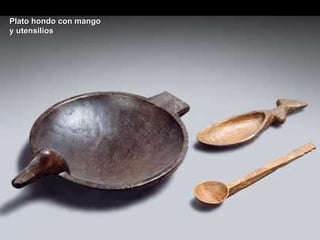 Plato hondo con mango y utensilios  