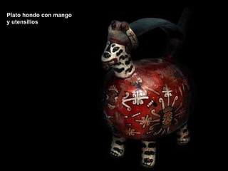 Plato hondo con mango y utensilios  