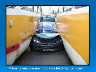 Primeira vez que um moto boy foi dirigir um carro 