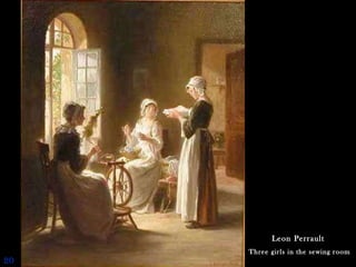 20 Leon   Perrault   Three girls in the sewing room 