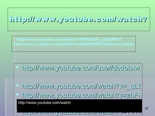 http://www.youtube.com/watch?v=

  http://www.youtube.com/watch?v=BYWJHwF_yok&NR=1
http://www.youtube.com/watch?v=yASWF6WfST4&feature=related




  http://www.youtube.com/user/dodoistwo

  http://www.youtube.com/watch?v=_qLD8tPJ
  http://www.youtube.com/watch?v=zhFNijPyu
     ver
  http://www.youtube.com/watch
                              professora Ionara 52
  http://www.youtube.com/watch?v=7vYfHfA1
 