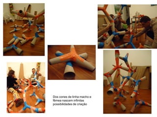 Dos cones de linha macho e
fêmea nascem infinitas
possibilidades de criação
 