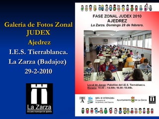 Galería de Fotos Zonal JUDEX Ajedrez I.E.S. Tierrablanca. La Zarza (Badajoz)  29-2-2010 