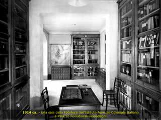 1914 ca.  - Una sala della Fototeca dell'Istituto Agricolo Coloniale Italiano a Palazzo Poniatowsky-Guadagni 