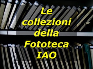 Le collezioni della Fototeca IAO 