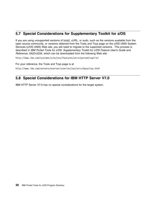 Program Directory for IBM Ported Tools for z/OS | PDF