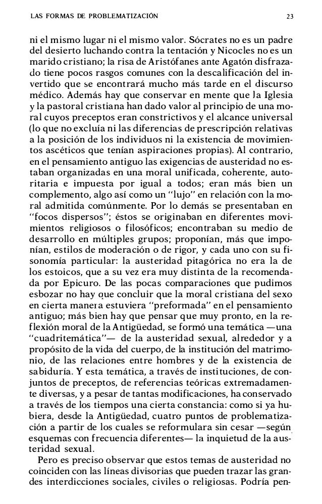 Foucault historia de la sexualidad ii el uso de los placeres 1984 Foucault historia de la sexualidad ii el uso de los placeres 1984