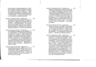 pos de mestria nos diálogos platônicos. - Perío-
do helenístico e romano: a mestria de subjetiva-
ção. - Análise da stultitia em Sêneca. - A figura
do filósofo como mestre de subjetivação. - A for-
ma institucional helenística: a escola epicurista e
a reunião estóica. - A forma institucional roma-
na: o conselheiro de existência privado.
Aula de 27 de janeiro de 1982 - Segunda hora ................ 185
O filósofo profissional dos séculos 1-11 e suas esco-
lhas políticas. - Eufrates, das Cartas de Plínio: um
anticínico. -A filosofia fora da escola como prá-
tica social: o exemplo de Sêneca. - A correspon-
dência entre Frontão e Marco Aurélio: sistemati-
zação da dietética, da econômica e da erótica na
direção da existência. - O exame de consciência.
Aula de 3 de fevereiro de 1982 - Primeira hora ............... 209
Os comentários neoplatônicos do Alcibíades: Pro-
clo e Olimpiodoro. - A dissociação neoplatônica
do político e do catártico. - Estudo do laço entre
cuidado de si e cuidado dos outros em Platão: fi-
nalidade; reciprocidade; implicação essencial. -
Situação nos séculos 1-11: a autofinalização do
eu. - Conseqüências: uma arte filosófica de viver
ordenado ao princípio de conversão; o desenvol-
vimento de uma cultura de si. - Significação re-
ligiosa da idéia de salvação. - Significações de
sotería e de salus.
Aula de 3 de fevereiro de 1982 - Segunda hora................ 231
Questães propostas pelo público em tomo de:
subjetividade e verdade. - Cuidado de si e cuida-
do dos outros: uma inversão de relações. - A
concepção epicurista da amizade. - A concepção
estóica do homem como ser comunitário. - A
falsa exceção do príncipe.
Aula de 10 de fevereiro de 1982 - Primeira hora ............. 253
Indicação da dupla desvinculação do cuidado de
si: em relação à pedagogia e à atividade política.
- As metáforas da autofinalização do eu. - A in-
venção de um esquema prático: a conversão a si.
- A epistrophé platônica e sua relação com a con-
yersão a si. - A metánoia cristã e sua relação com
'a conversão a si. - O sentido grego clássico de
metánoia. - Defesa de uma terceira via entre epis-
trophé platônica e metánoia cristã. - A conversão
do olhar: crítica da curiosidade. - A concentra-
ção atlética.
Aula de 10 de fevereiro de 1982 - Segunda hora.............. 281
Quadro teórico geral: veridicção e subjetivação.
- Saber do mundo e prática de si entre os cíni-
coS': o exemplo de Demetrius. - Caracterização
dos conhecimentos úteis em Demetrius.- O sa-
ber etopoiético. - O conhecimento fisiológico em
Epicuro. - A parrhesía do fisiólogo epicurista.
Aula de 17 de fevereiro de 1982 - Primeira hora ............. 301
A conversão a si como fonna subseqüente do cui-
dado de si. - A metáfora da navegação. - A téc-
nica da pilotagem como paradigma de governa-
mentalidade. - A idéia de uma ética do retomo
a si: a recusa cristã e as tentativas abortadas da
época moderna. - A governamentalidade e a re-
lação a si, contra a política e o sujeito de direito.
- A conversão a si sem o princípio de um conhe-
cimento de si. - Dois modelos ocultadores: a re-
miniscência platônica e a exegese cristã. - O mo-
delo escondido: a conversão helenística a si. - Co-
nhecimento do mundo e conhecimento de si no
pensamento estóico. - O exemplo de Sêneca: a
crítica da cultura nas Cartas a LUC11io; o movimen-
to do olhar nas Questões naturais.
...
1
I
I
,I
 