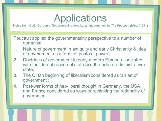 the foucault effect essays on governmentality the foucault effect essays on governmentality