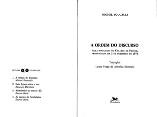 Foucault - A Ordem do Discurso