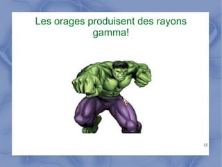 12
Les orages produisent des rayons
gamma!
 