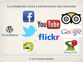 LA COMMUNICATION À DESTINATION DES VISITEURS




              3. Les réseaux sociaux
 