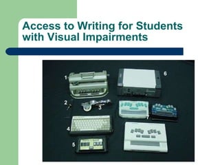 Access to Writing for Students  with Visual Impairments 