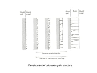 Development of columnar grain structure
 