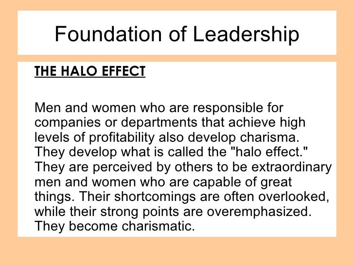 what is the halo effect in leadership