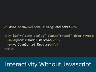 Interactivity Without Javascript
 