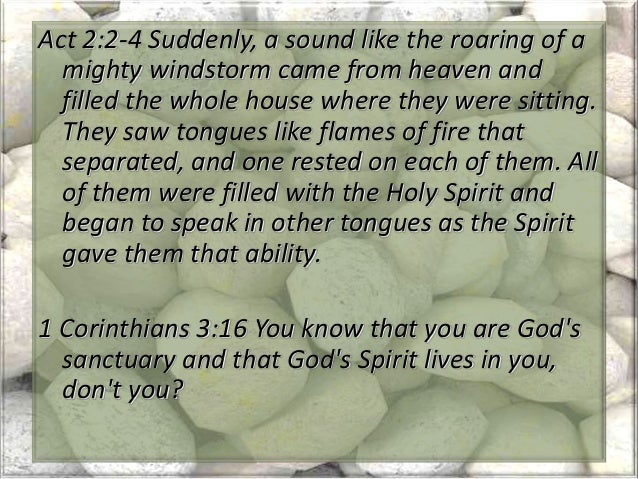 foundation stone 05 holy spirit baptism