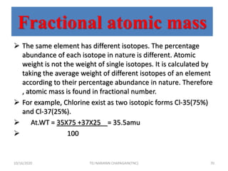 Foundation and fundamentals of chemistry ppt | PPTX