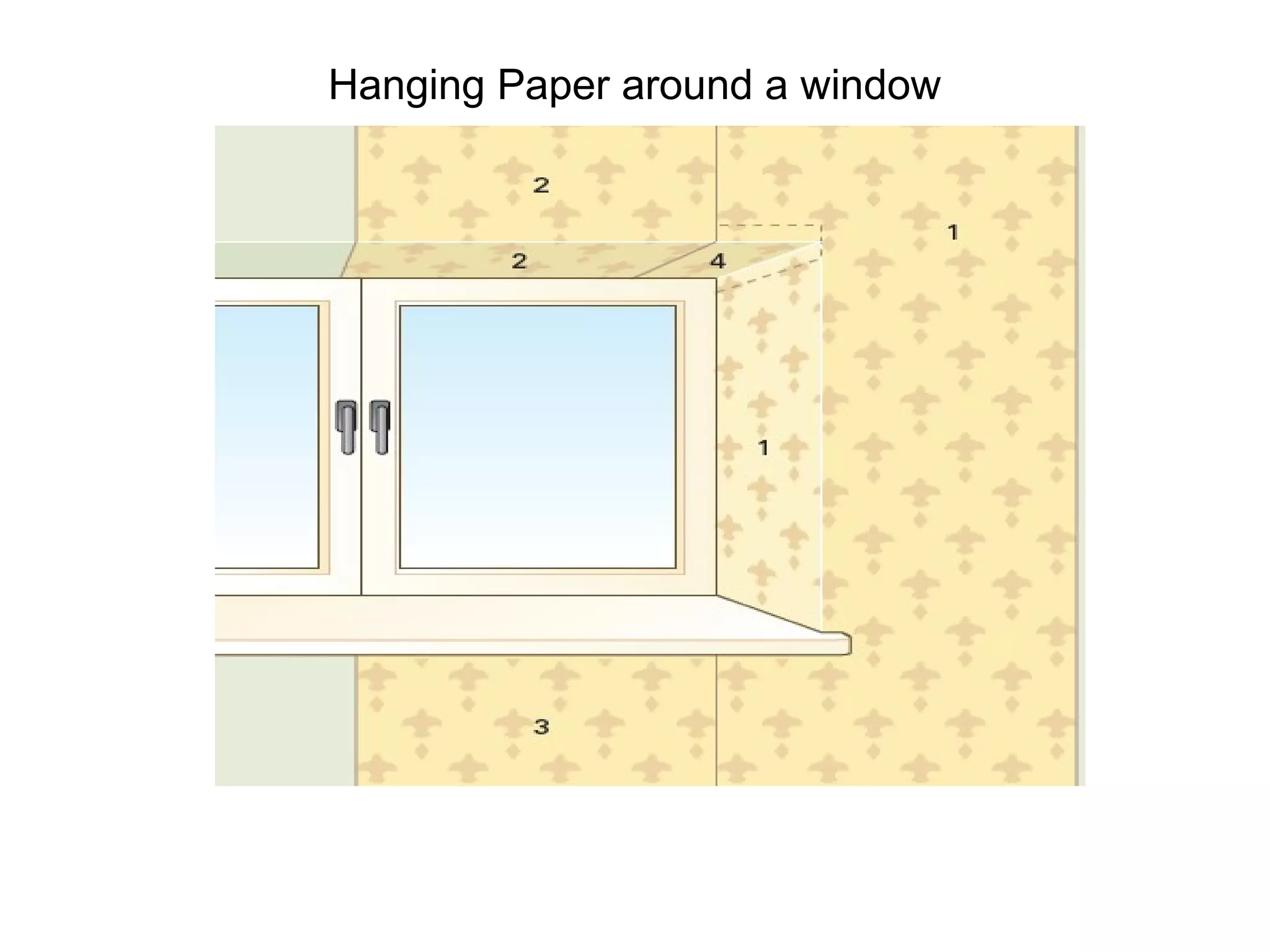Hanging Paper around a window 
 
