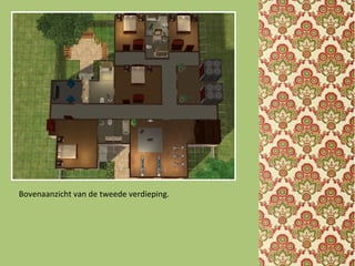 Bovenaanzicht van de tweede verdieping.
 