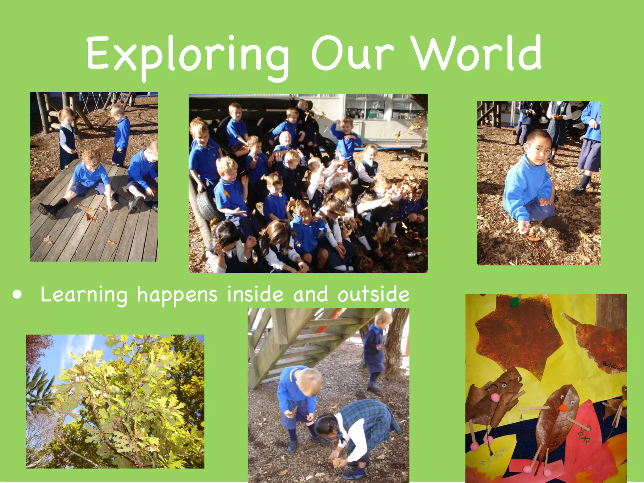 Exploring Our World



• Learning happens inside and outside
 