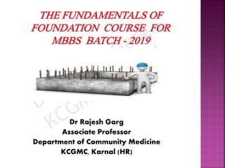 Dr Rajesh Garg
Associate Professor
Department of Community Medicine
KCGMC, Karnal (HR)
 