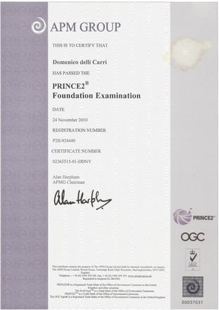 Prince2 Foundation examination