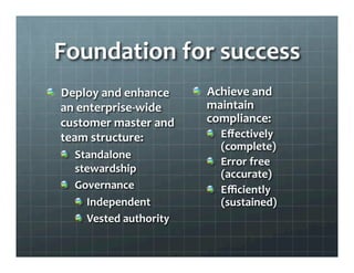 Foundation for Master Data Management | PDF