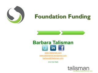 Barbara Talisman
       www.3talisman.com
  www.talismantol.wordpress.com
    barbara@3talisman.com
           312.733.7520
 