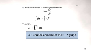 47
 From the equation of instantaneous velocity,
Therefore
 